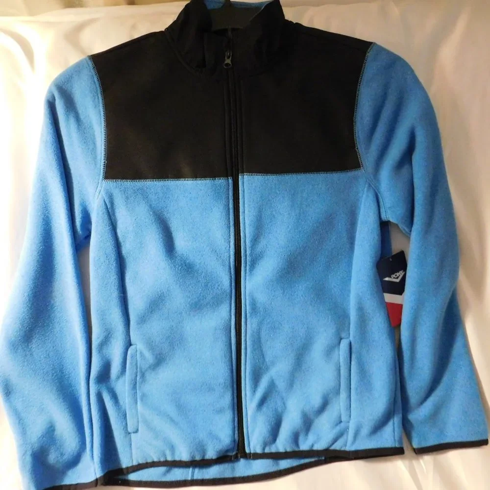 PONY Fleece Jacket Turquoise and Black Size Small NWT